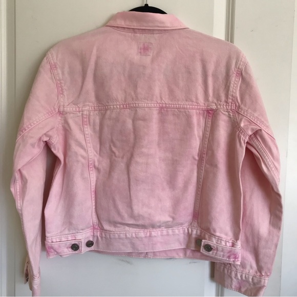 Gap cropped pink denim jacket - Picture 2 of 7